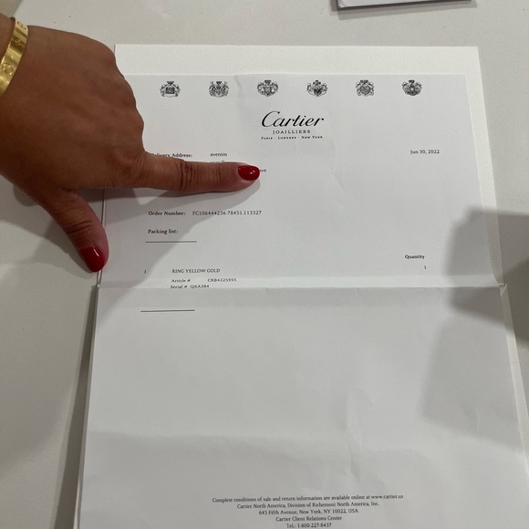 cartier ring 18 k authentic - Picture 5 of 7